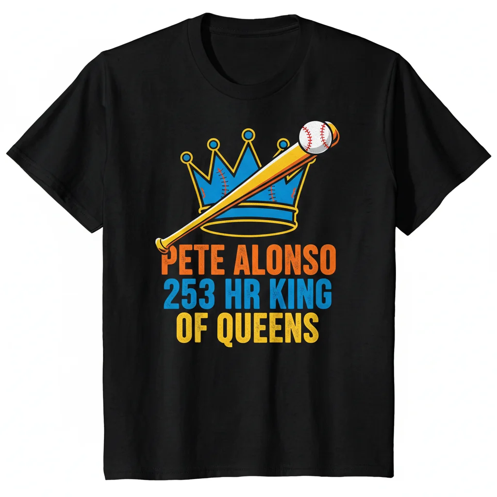 Pete Alonso Home Run King of Queens Shirt | New York Mets Fan Apparel