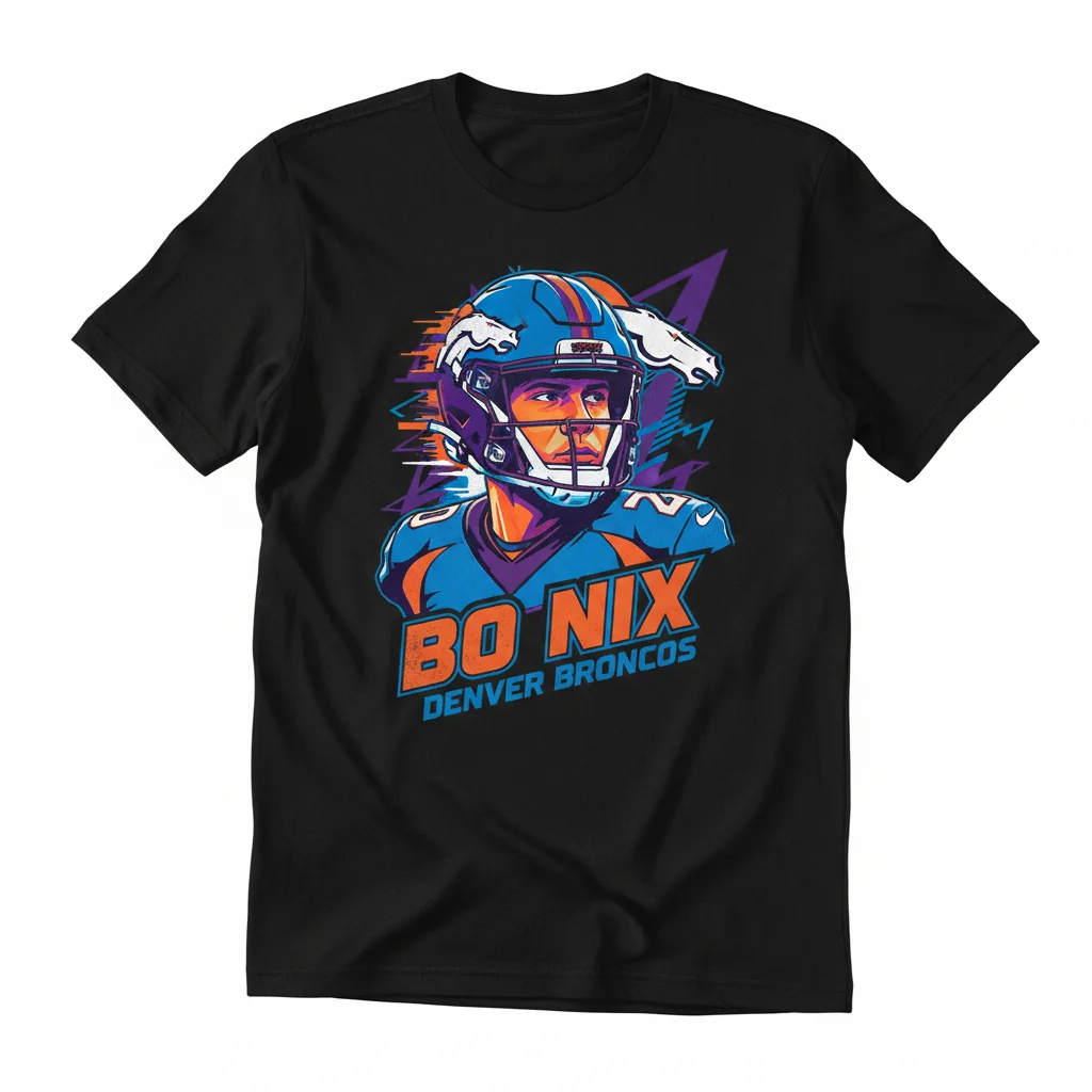 Bo Nix 'Mile High Legacy' Artist Tee | Denver Broncos Premium Apparel