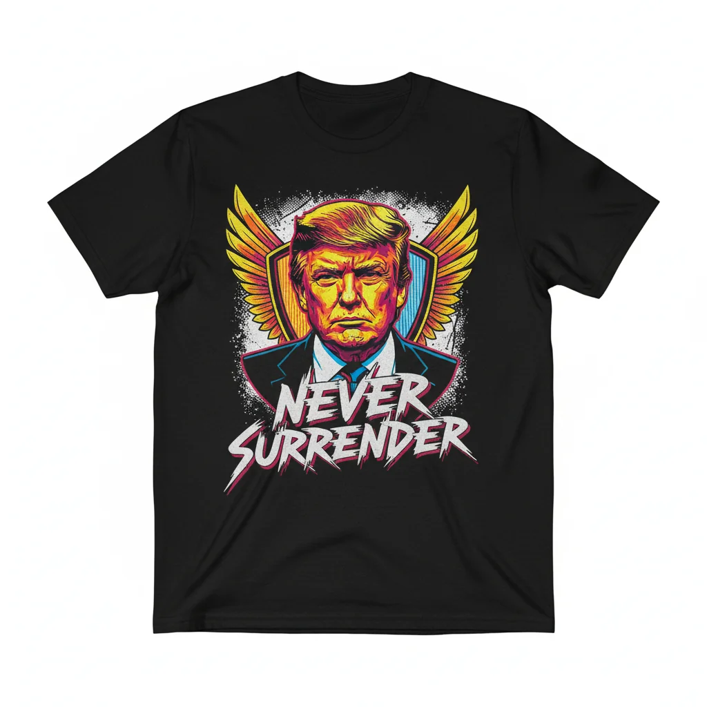 Trump 'Never Surrender' Premium Unisex Tee – Durable & Vibrant Print