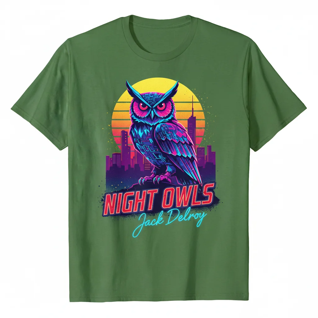 Camisetas 'Night Owls With Jack Delroy': Conforto Duradouro, Estilo Que Não Desbota