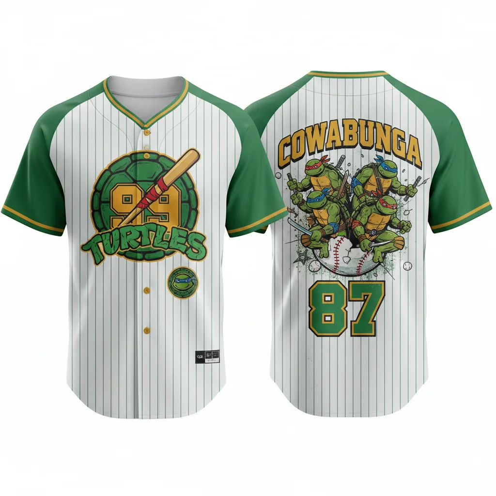 Premium Ninja Turtle Baseball Jersey - Ultra Durable & Vibrant