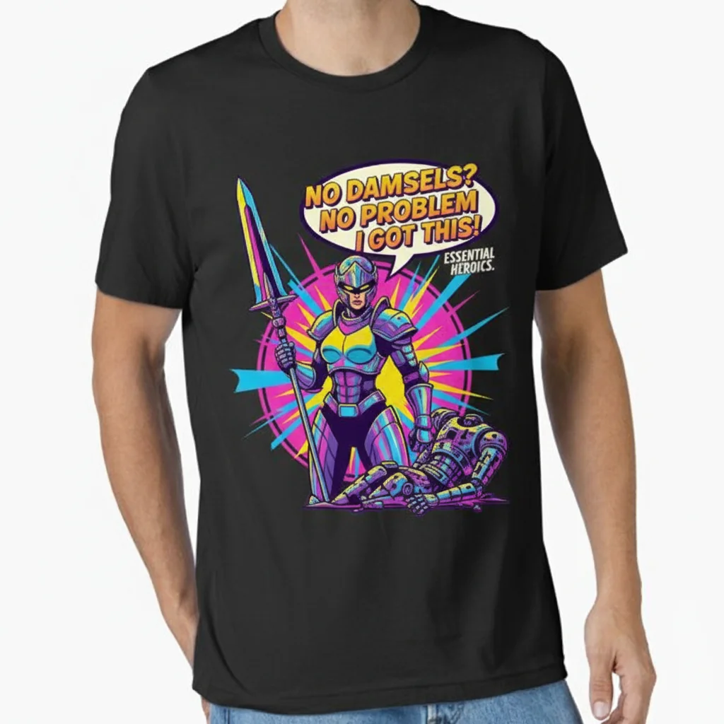 "No Damsels?" Essential Tee – Vibe Check Approved