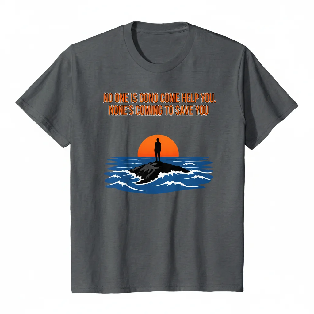 Stoic & Resilient 'No One is Coming to Save You' Essential T-Shirt - Premium Cotton Tee for Self-Reliance