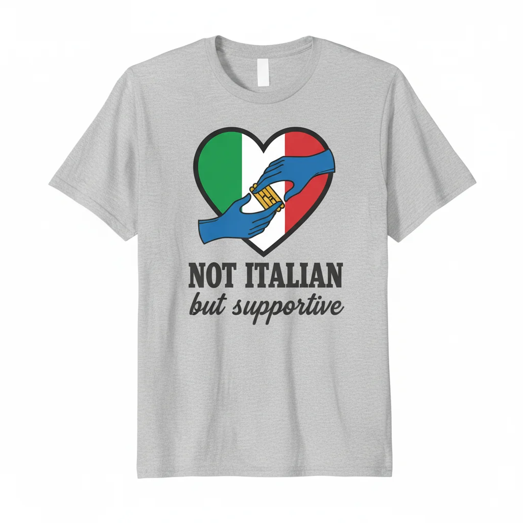Essential 'Not Italian But Supportive' T-Shirt - Premium Cotton Tee