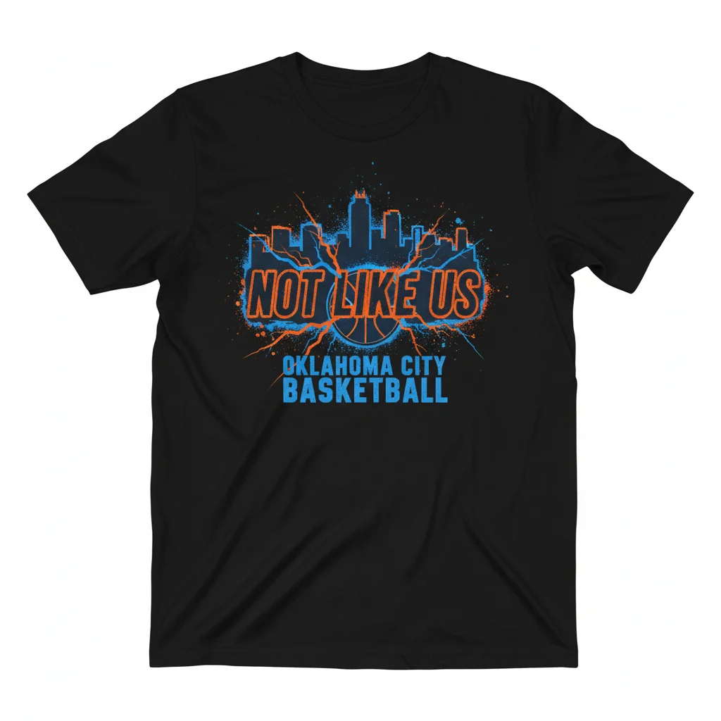 Durable & Vibrant 'Not Like Us' OKC Thunder Fan Shirt - Unisex Fit
