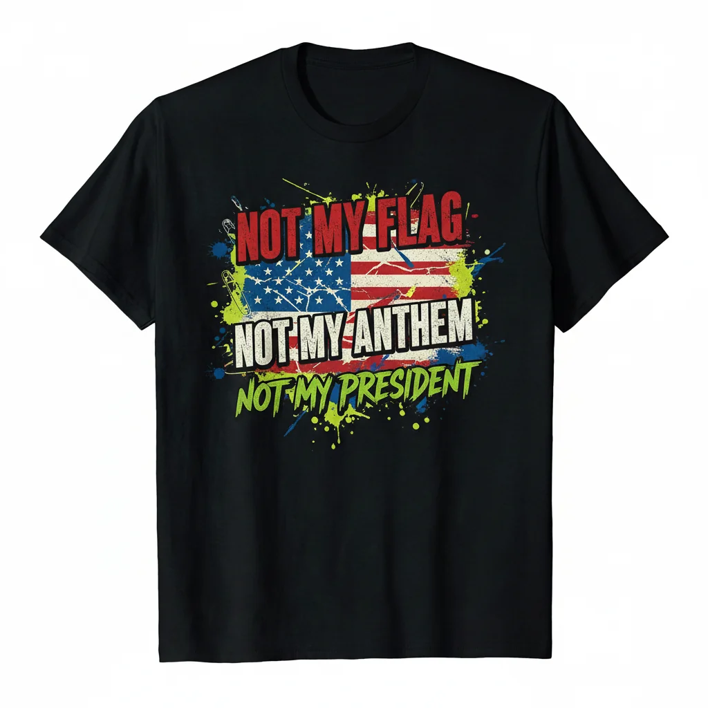 Stand Tall: The "Not My Flag Not My Anthem Not My President" Statement Tee