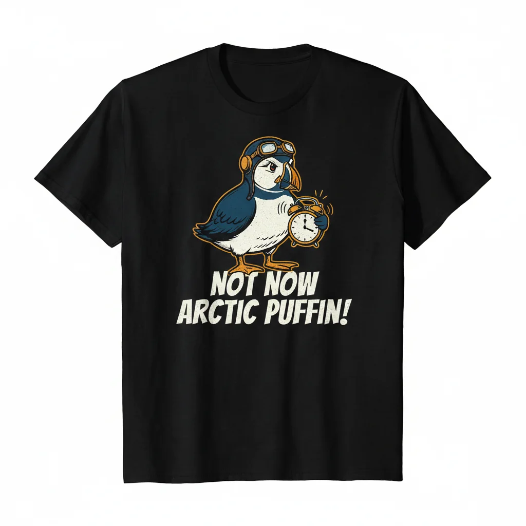 The 'Not Now Arctic Puffin!' T-Shirt: Wear Your Whimsical Escape