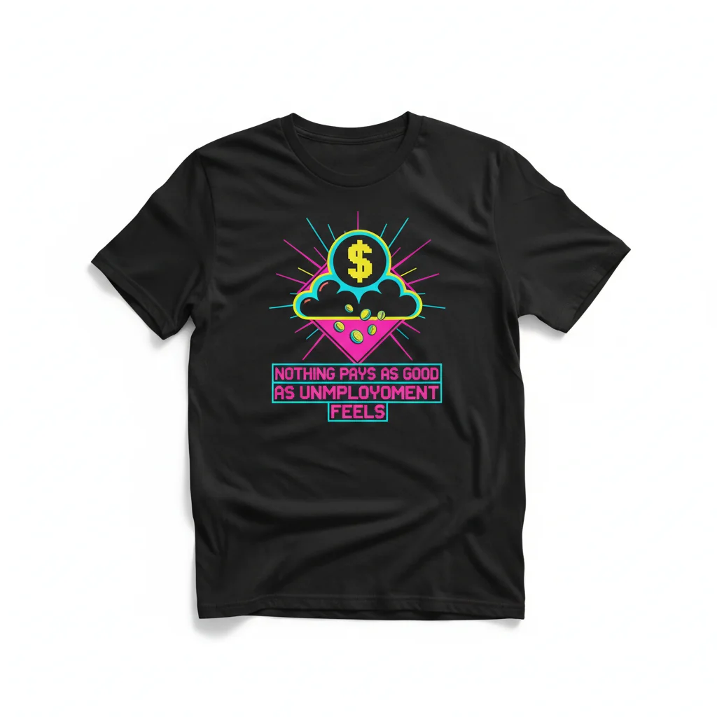 The Unemployment Feels Essential T-Shirt: Embrace Your Freedom (Black Edition)