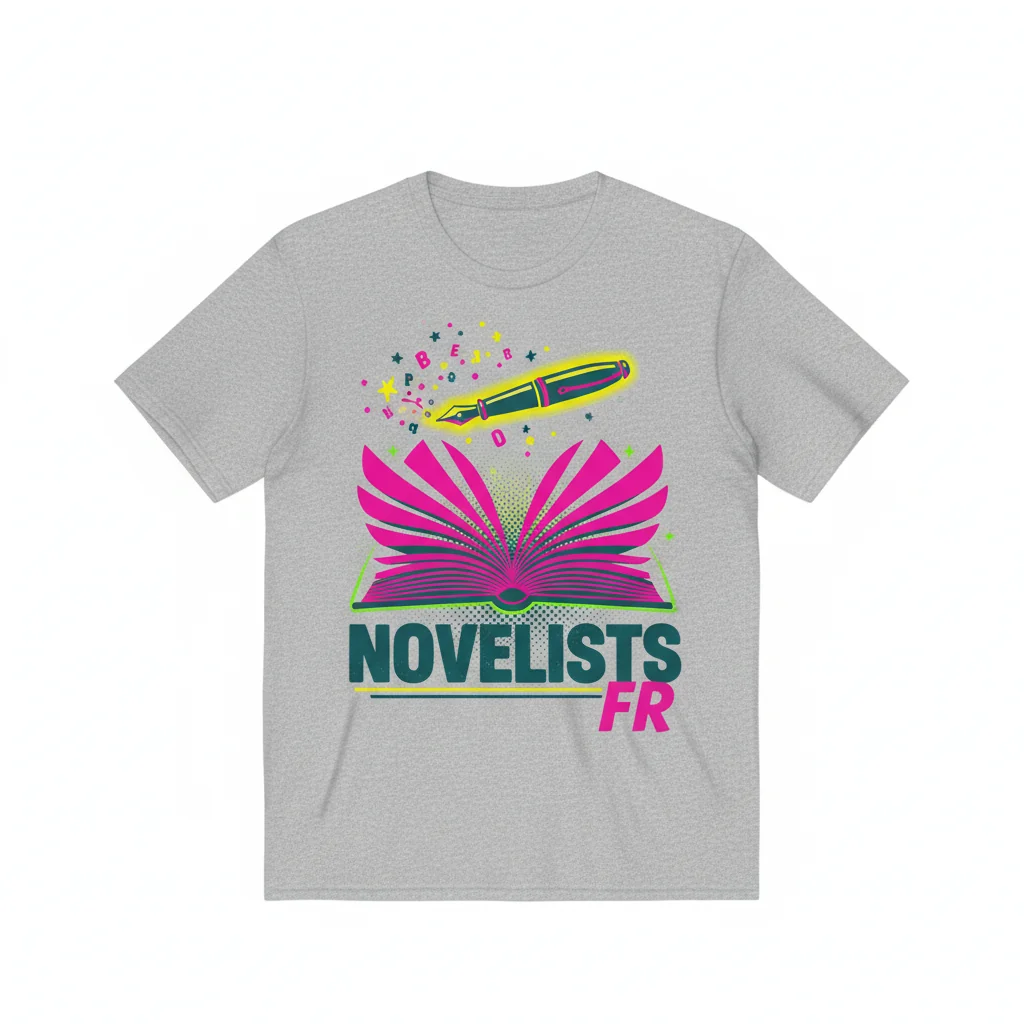 T-shirt essentiel noir "Novelists FR" - Logo élégant