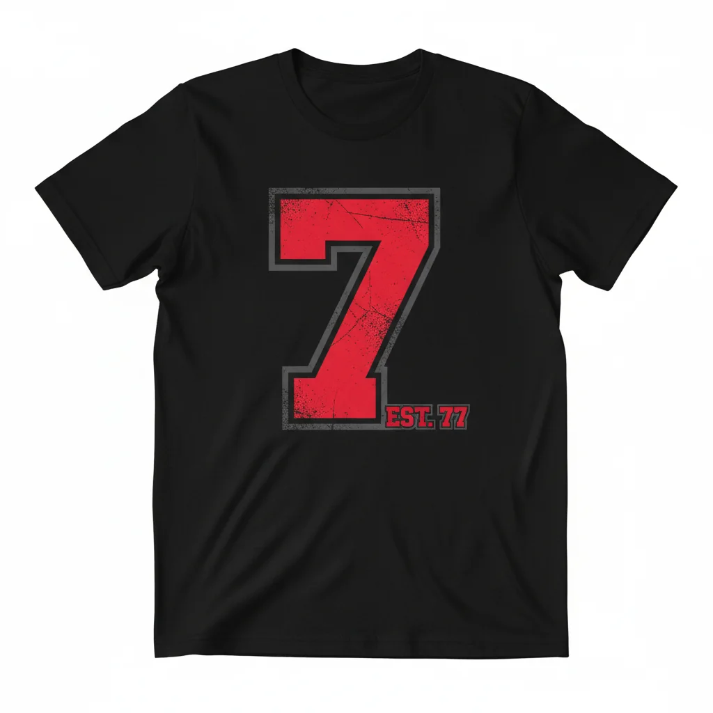 Red Sports Number 7 Essential T-Shirt