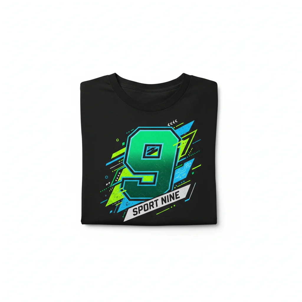 Durable Sports Number 9 T-Shirt – Fade-Resistant & Perfect Fit