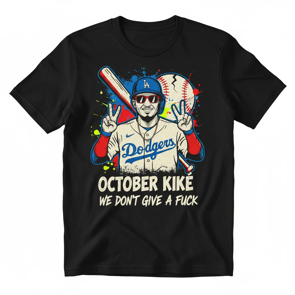 Espíritu de Octubre: Camiseta Kike Hernández 'No Nos Importa Un Carajo' Dodgers