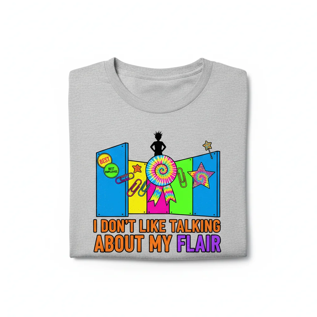 Channel Your Inner Office Space Icon: "I Don't Like Talking About My Flair" Premium Tee