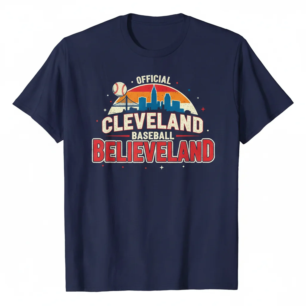 Cleveland Baseball Believeland Shirt | Ultra-Durable, Pre-Shrunk Cotton Tee