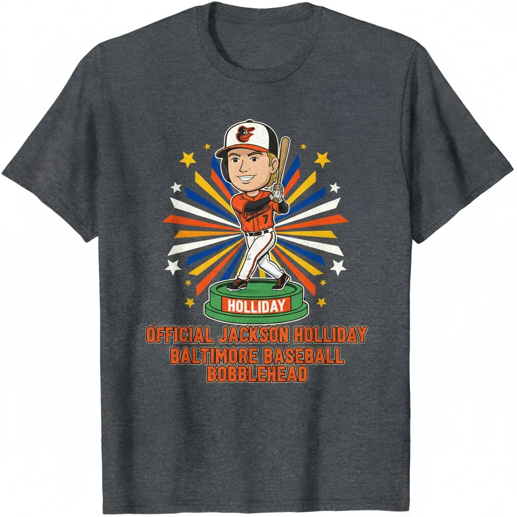 Official Jackson Holliday Baltimore Bobblehead MLB Shirt | Premium Fan Tee