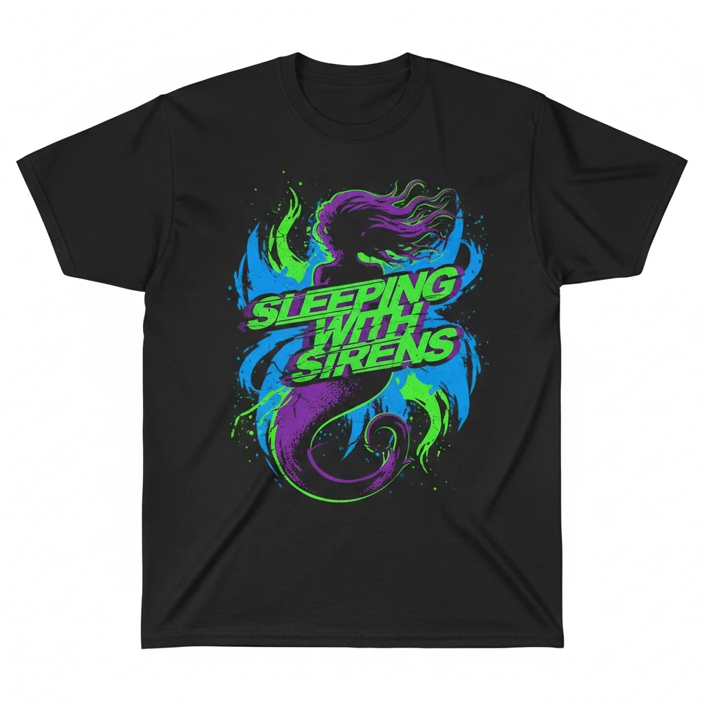 Sleeping With Sirens Blurred Logo T-Shirt | Official Band Merch