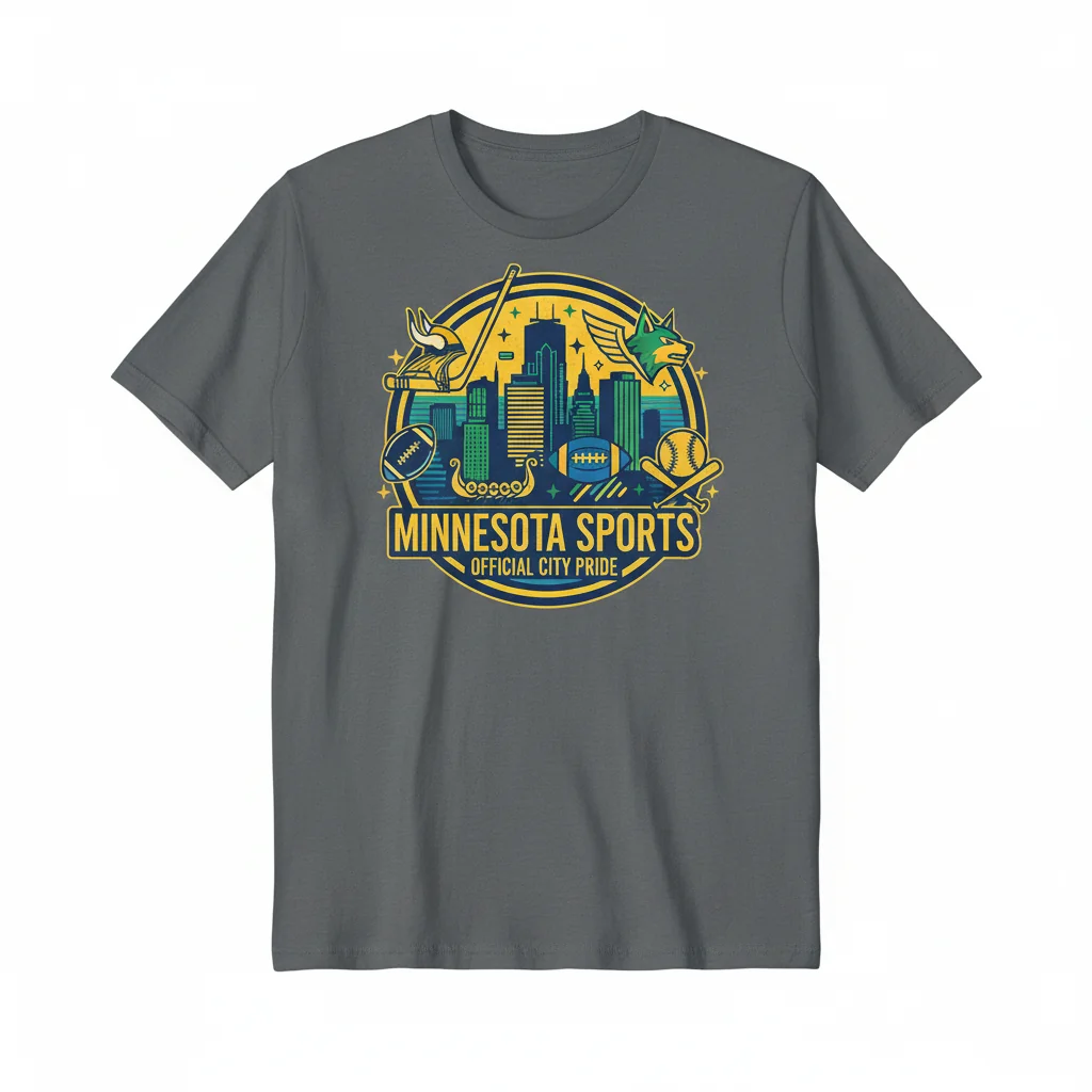 Minnesota Sports City Skyline T-Shirt | Unisex MN Pride Graphic Tee
