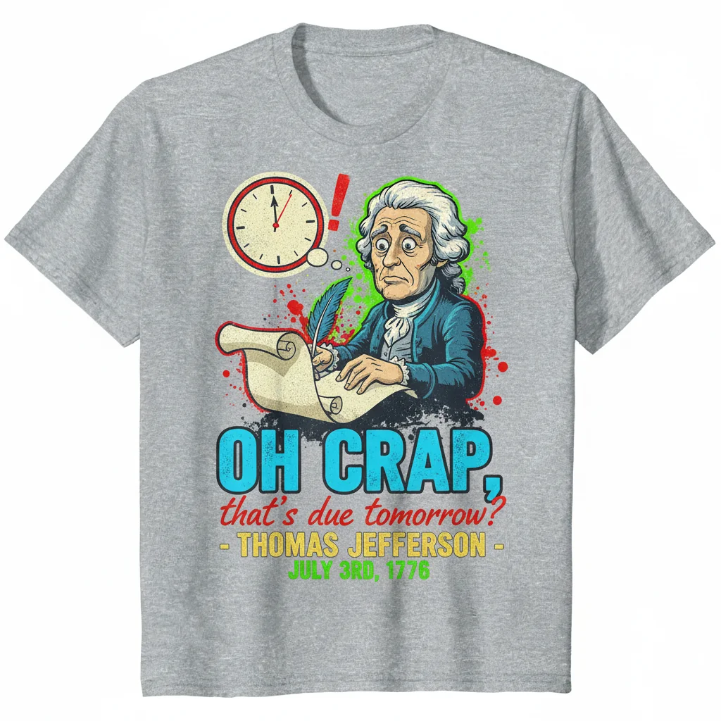 Thomas Jefferson "Oh Crap!" Essential T-Shirt: Last Minute Genius, Lasting Comfort
