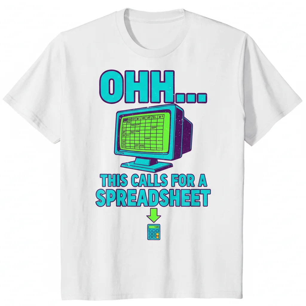 Spreadsheet Savvy Essential T-Shirt – White | Durable, Pre-Shrunk Comfort