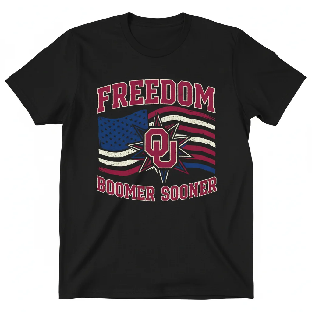 Boomer Sooner Freedom Flag Tee