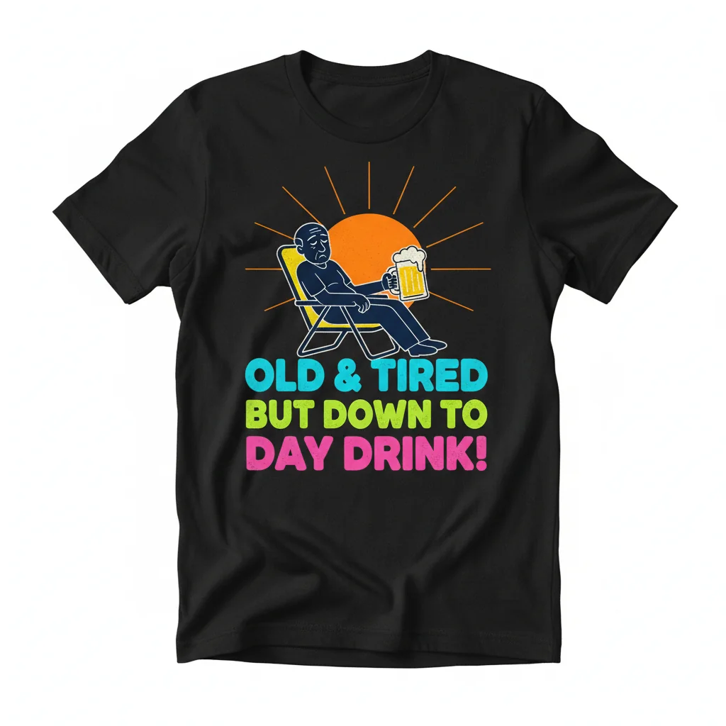Day Drink Vibe Tee - Old & Tired, But Ready