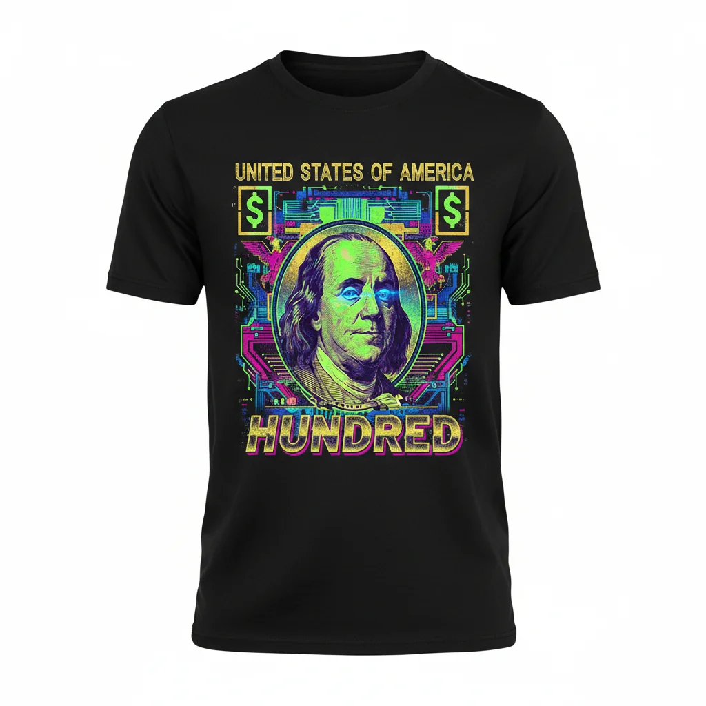 Vintage 100 Dollar Bill Active T-Shirt – Classic Style