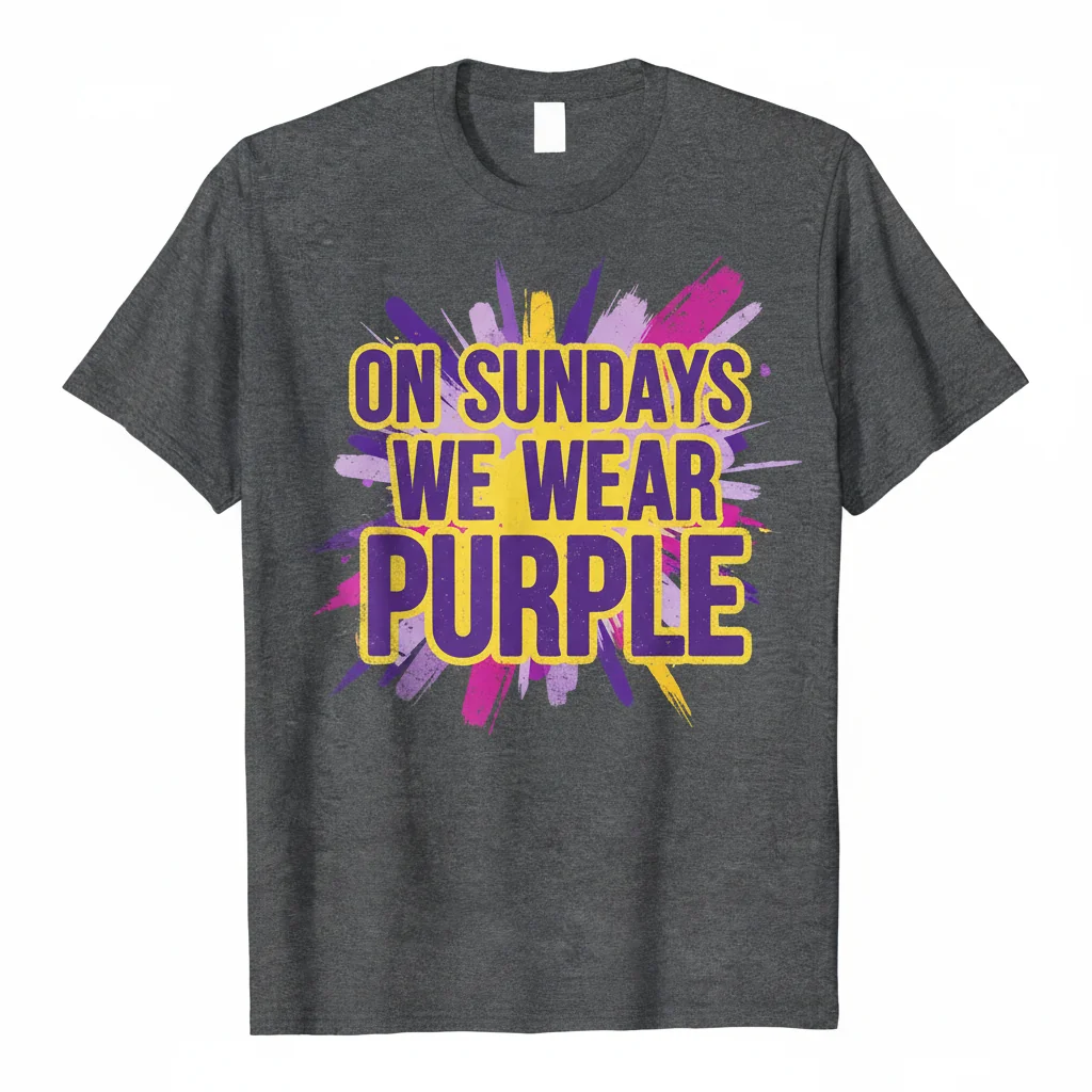 Embrace Your Inner Royalty: 'On Sundays We Wear Purple' Premium Tee