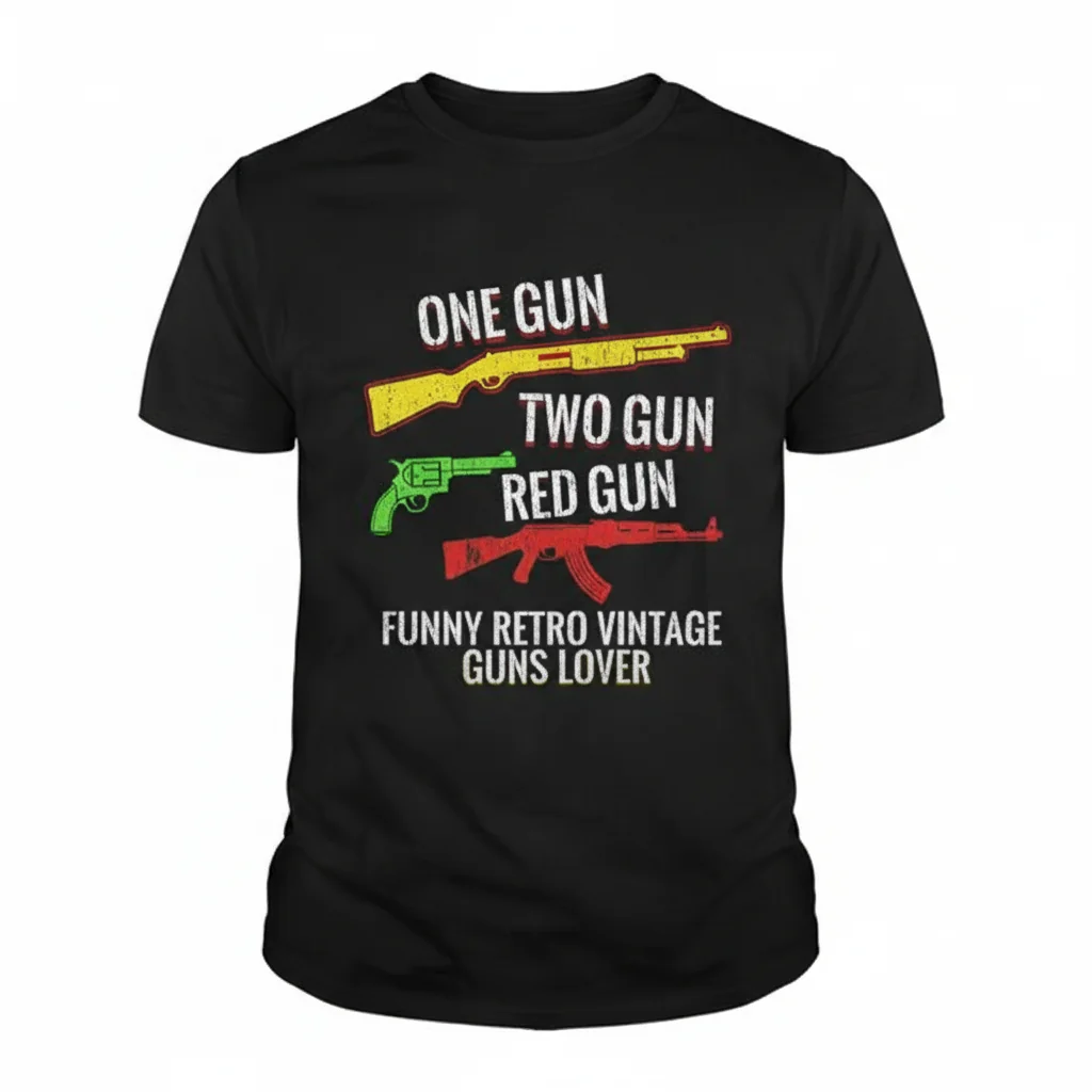 Durable & Vibrant 'One Gun Two Gun' T-Shirt – Fade-Resistant, Perfect Fit for Gun Lovers