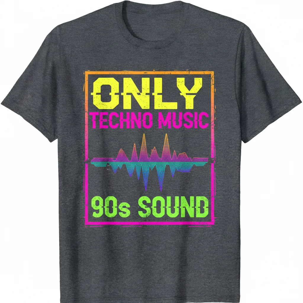 Techno Music T-Shirt | 90s Sound Distressed Graphic Tee