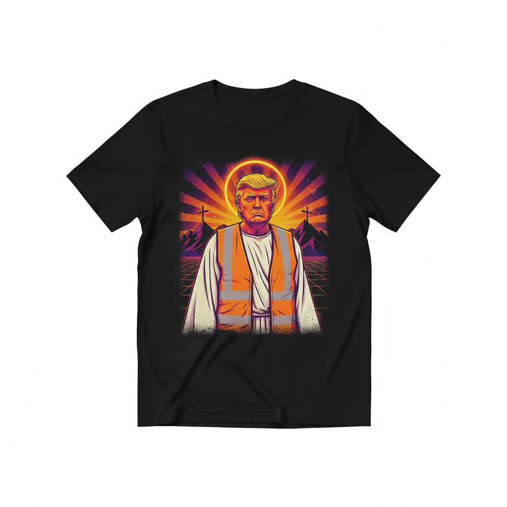 Divine Hue: The 'Orange Vest' Statement Tee