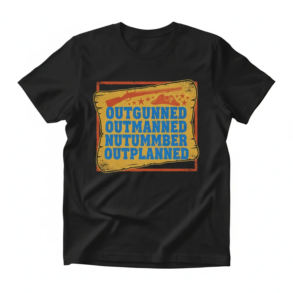Hamilton's Unyielding Spirit: "Outgunned Outmanned Outnumbered Outplanned" Essential Tee