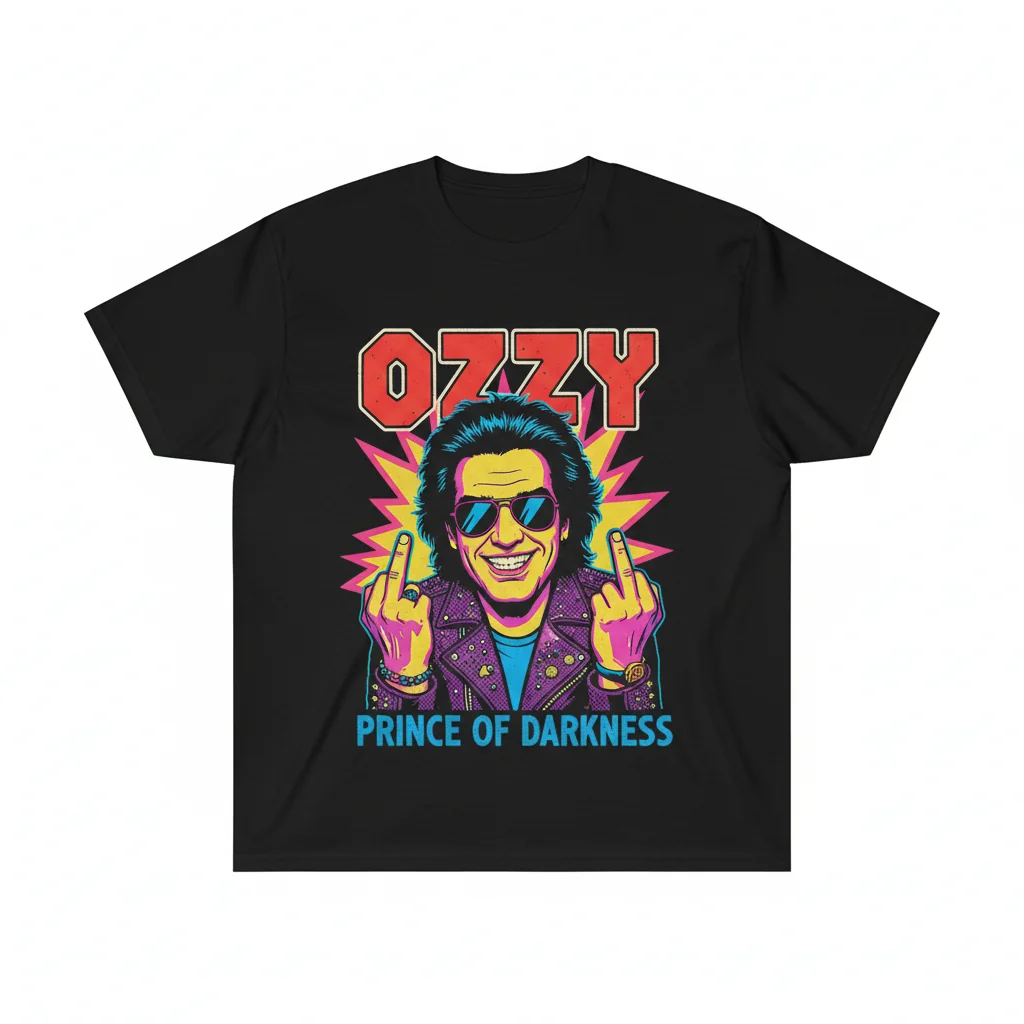 Ozzy Osbourne Middle Finger Retro T-Shirt - Official Merch