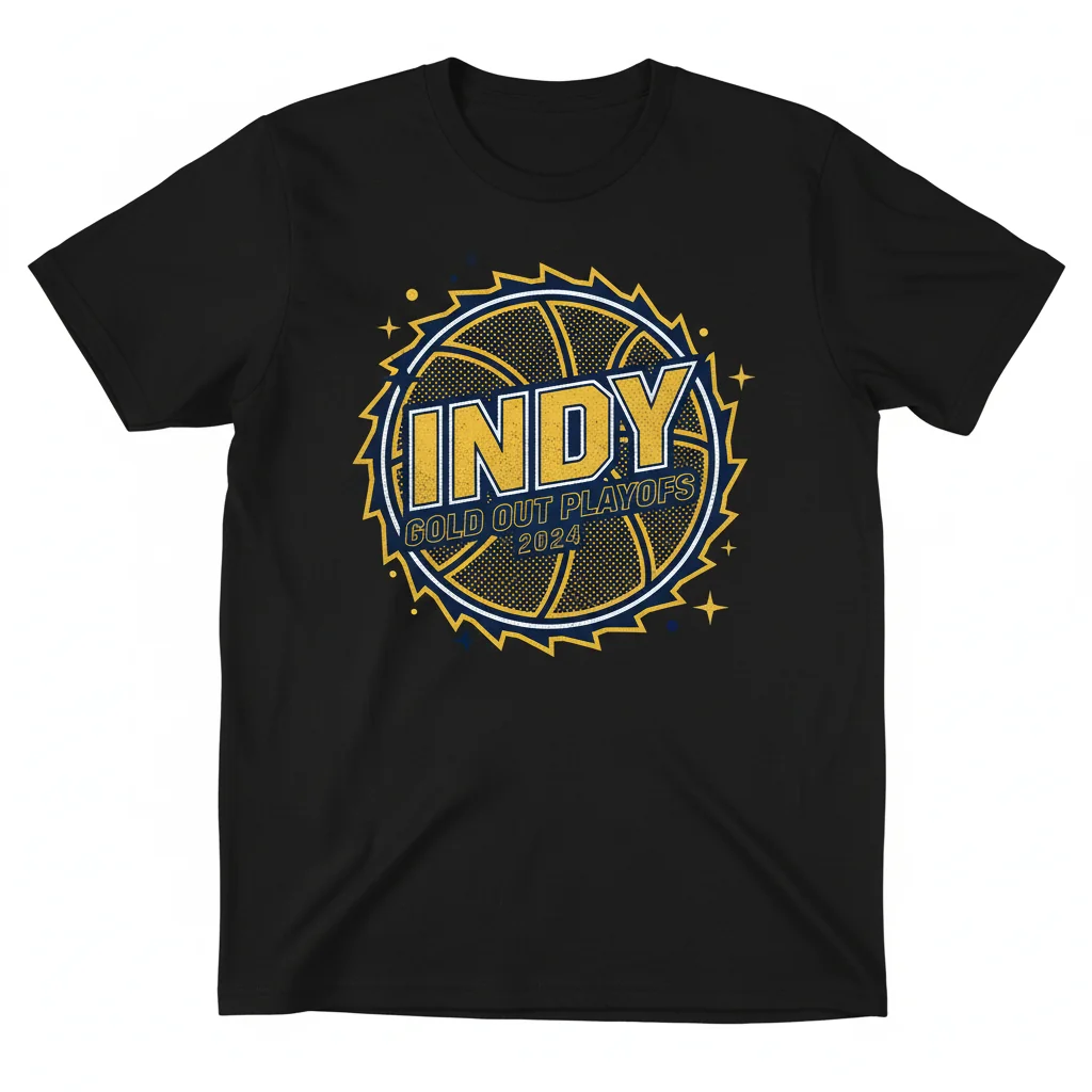 Pacers Team Gold Out: The Spirit of Indy Playoffs Tee