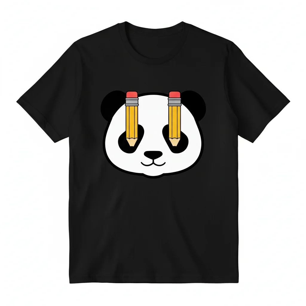 Panda Pupil Pencil: Your Artistic Spirit Essential T-Shirt