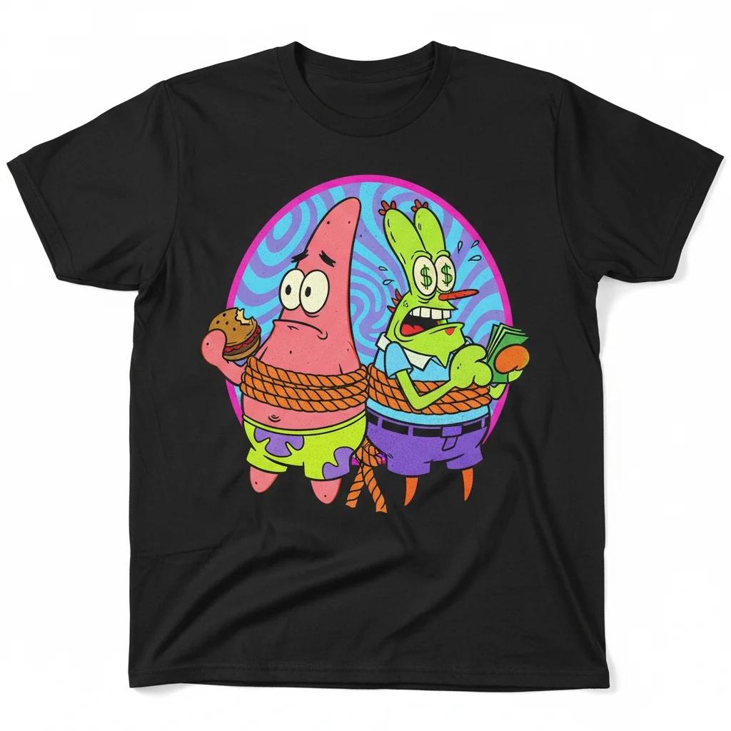Patrick & Mr. Krabs Tied Up Essential T-Shirt - Unisex Comfort