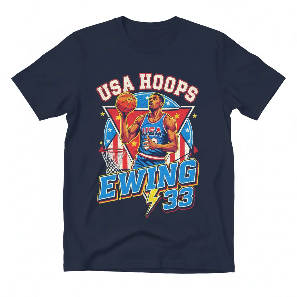 Vintage Patrick Ewing USA Basketball T-Shirt – Retro 90s Style