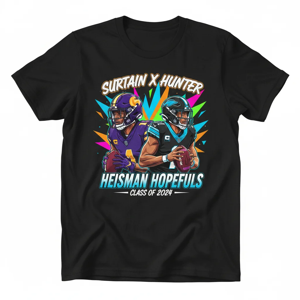 Patrick Surtain & Travis Hunter Heisman Signature T-Shirt – Premium Cotton Tee