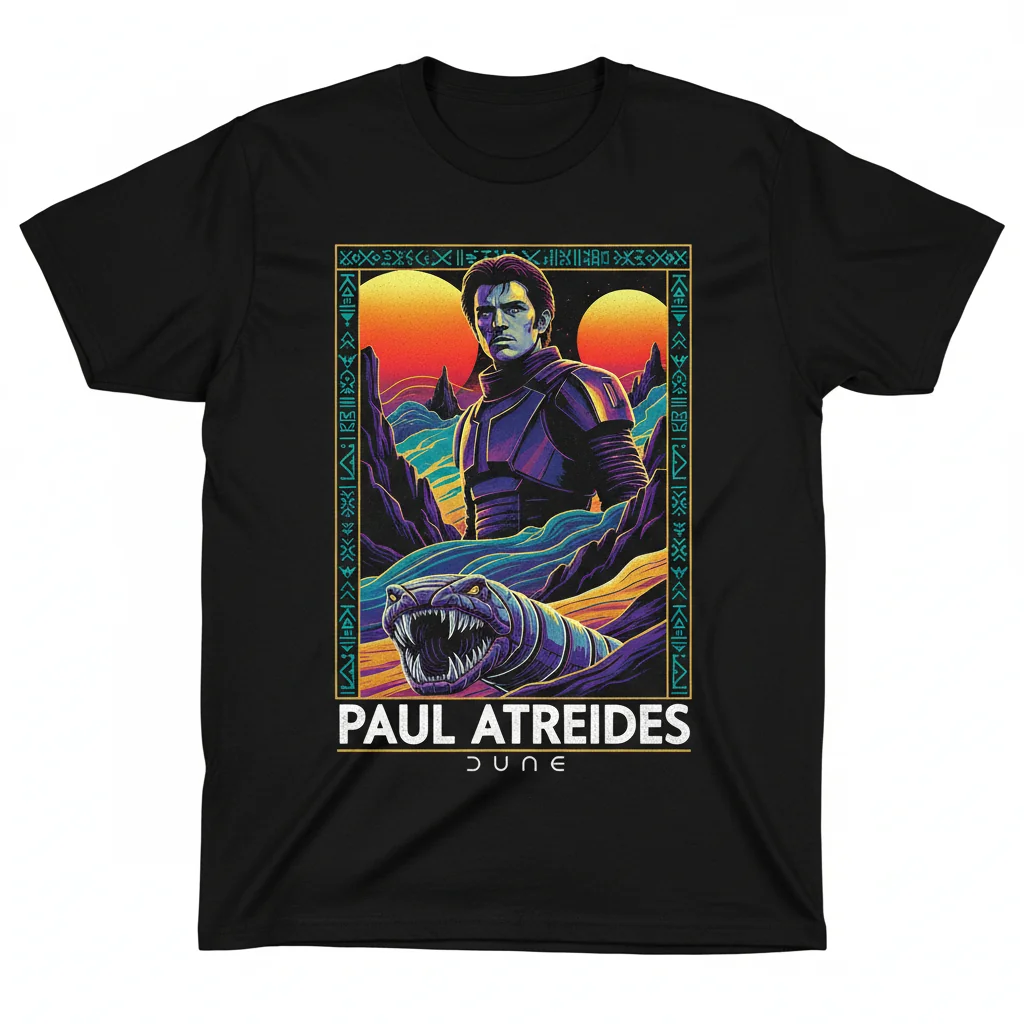 Paul Atreides Dune Fan Art T-Shirt - Premium Essential Cotton Tee