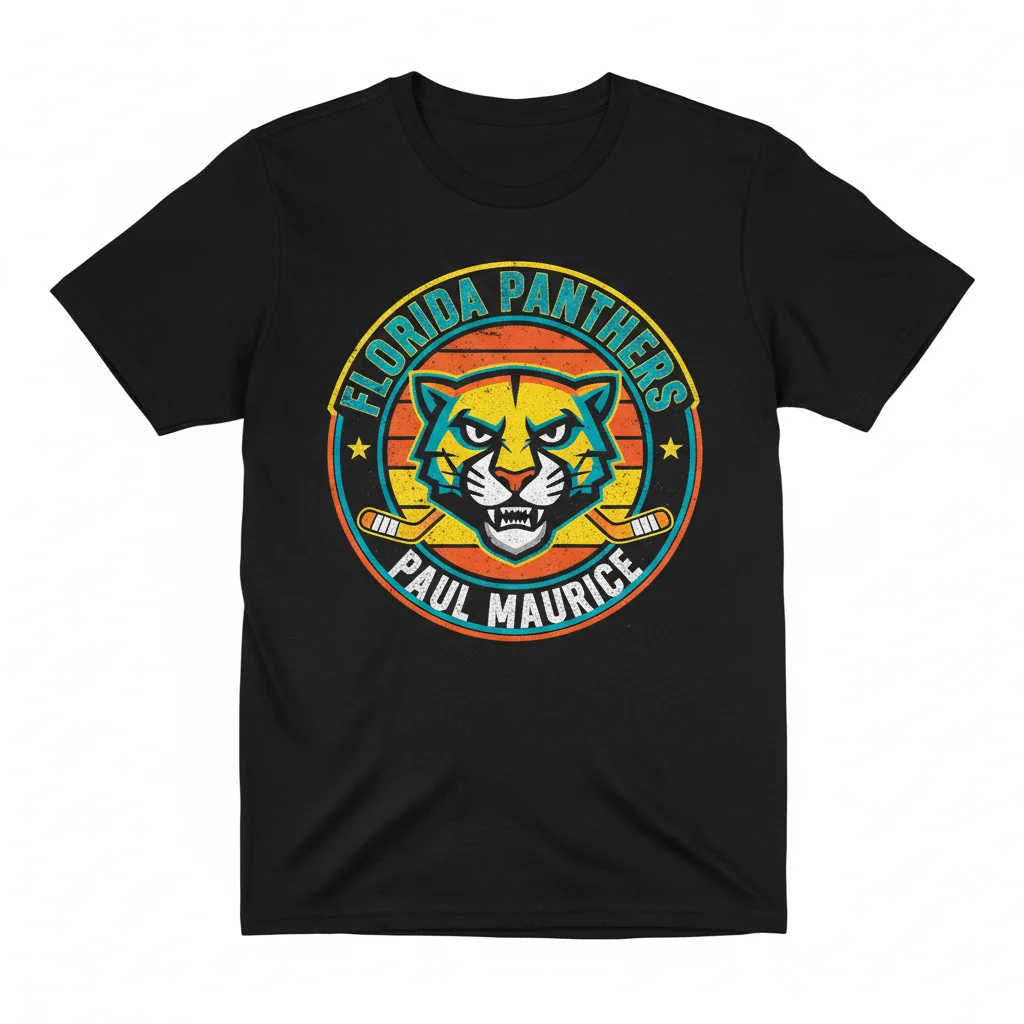 Paul Maurice Florida Panthers Cat Logo NHL Tee - Premium Fan Apparel