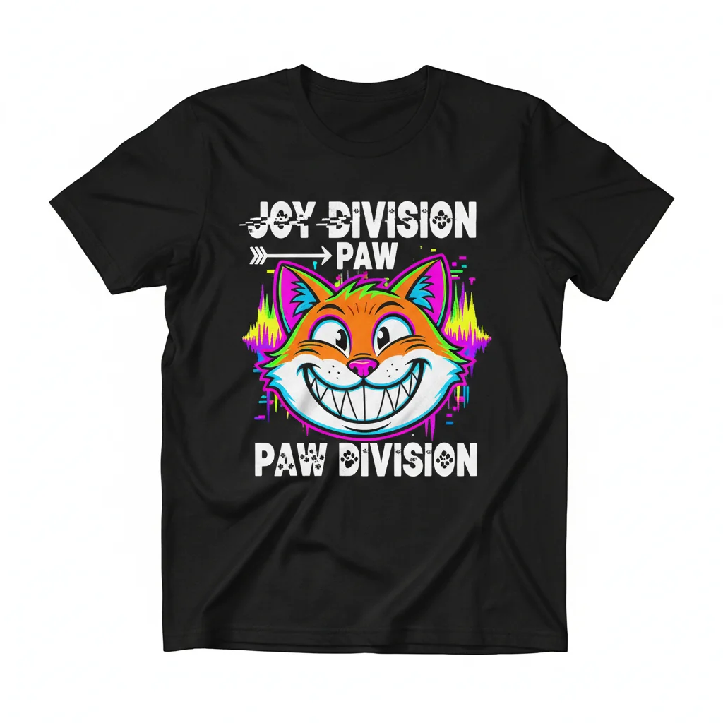 PAW DIVISION JOY CAT MEME: The Purrfectly Playful Essential Tee
