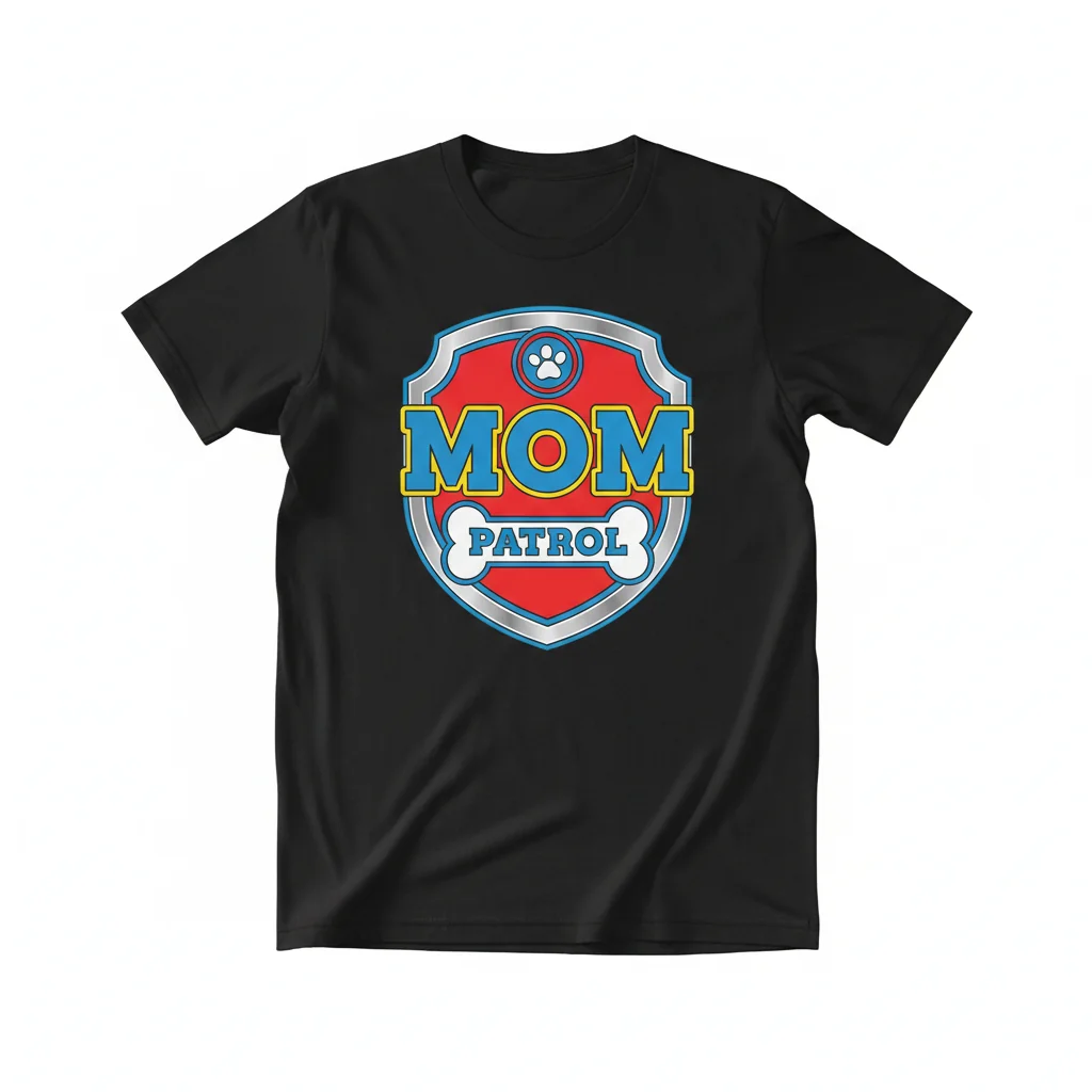 Paw Patrol Mom Logo Essential T-Shirt - Soft Cotton & Durable Print