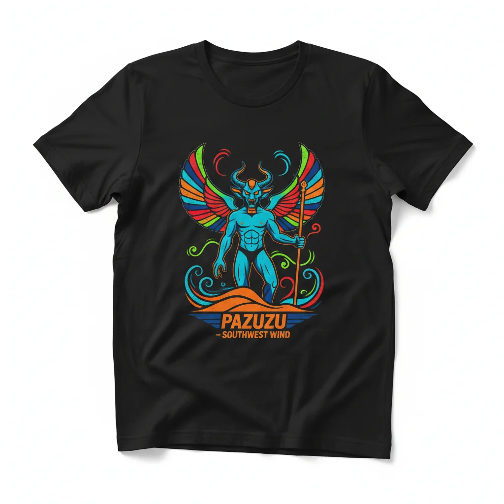 Pazuzu 3: Unleash the Ancient Wind – Mesopotamian Mythos T-Shirt