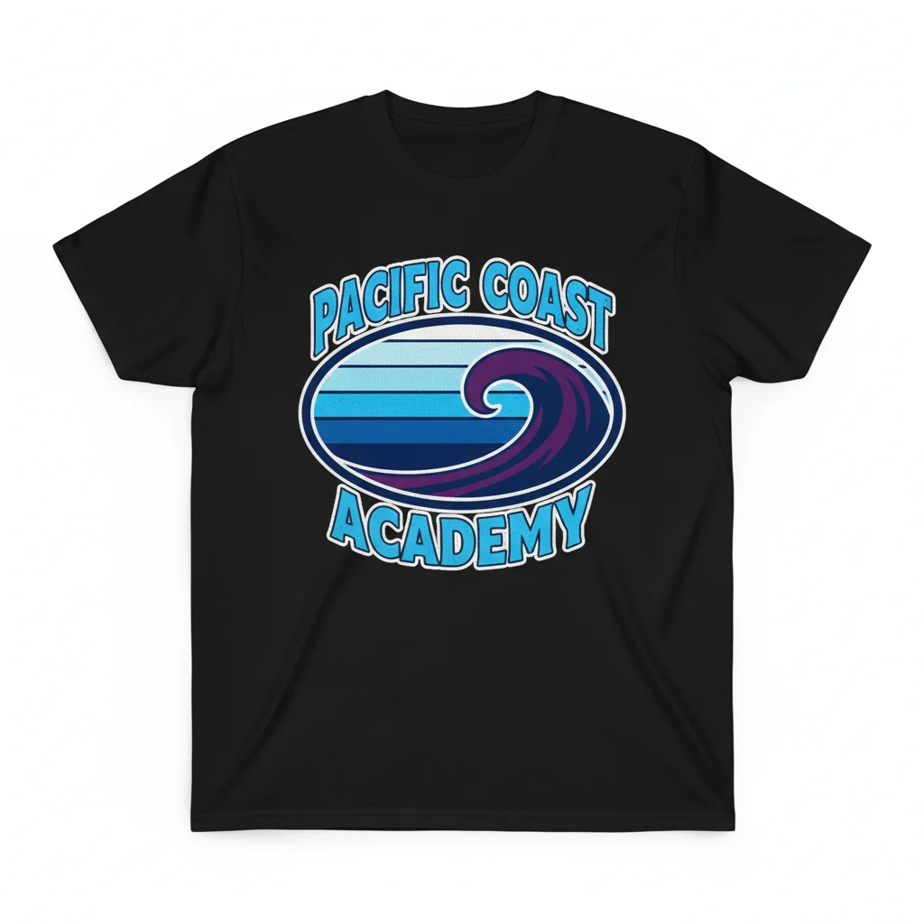 Pacific Coast Academy Logo Tee | Nostalgic Zoey 101 Inspired Apparel 1 Pacific Coast Academy Logo Tee | Nostalgic Zoey 101 Inspired Apparel