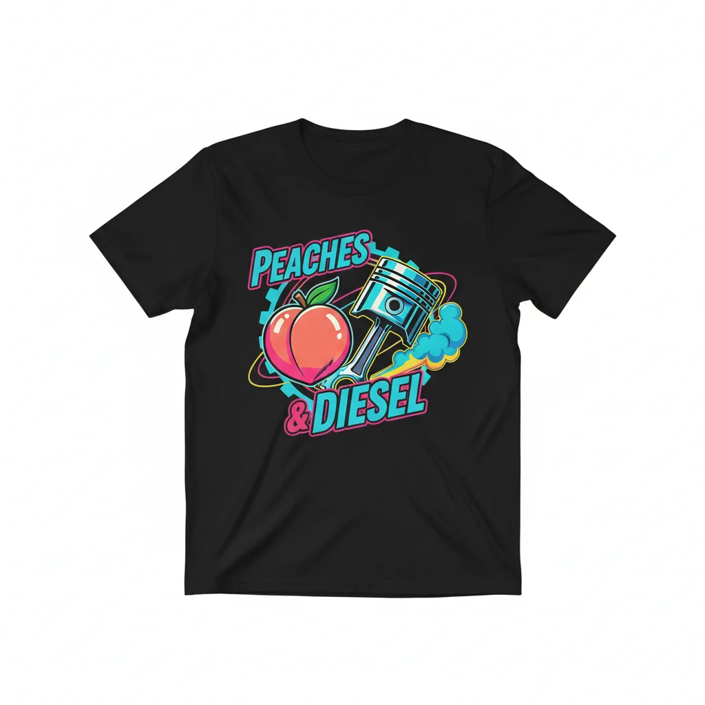 Peaches & Diesel Classic T-Shirt – Premium Unisex Graphic Tee