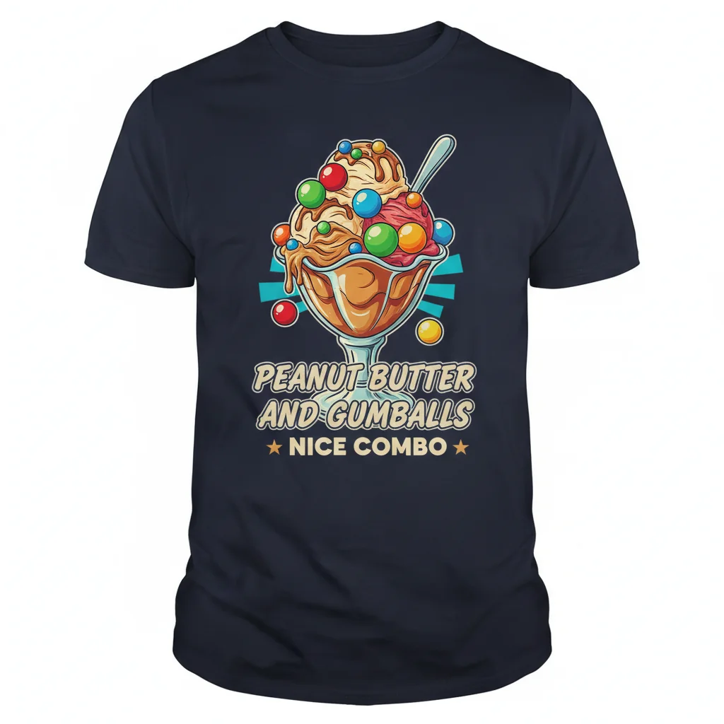 Peanut Butter Gumballs T-Shirt - Unique Combo Essential Soft Cotton Tee