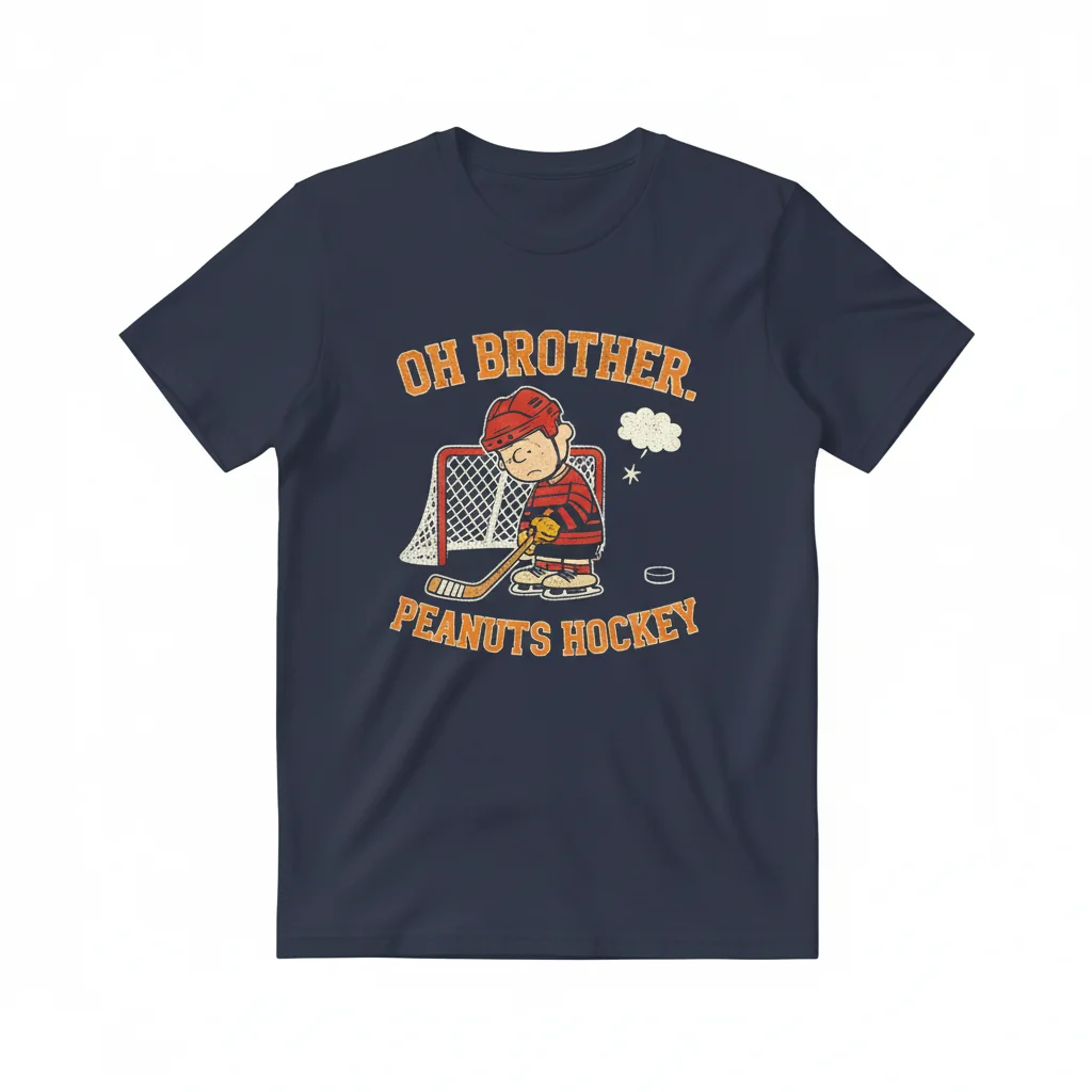 Peanuts Charlie Brown Hockey "Oh Brother" Ultra-Durable Graphic Tee