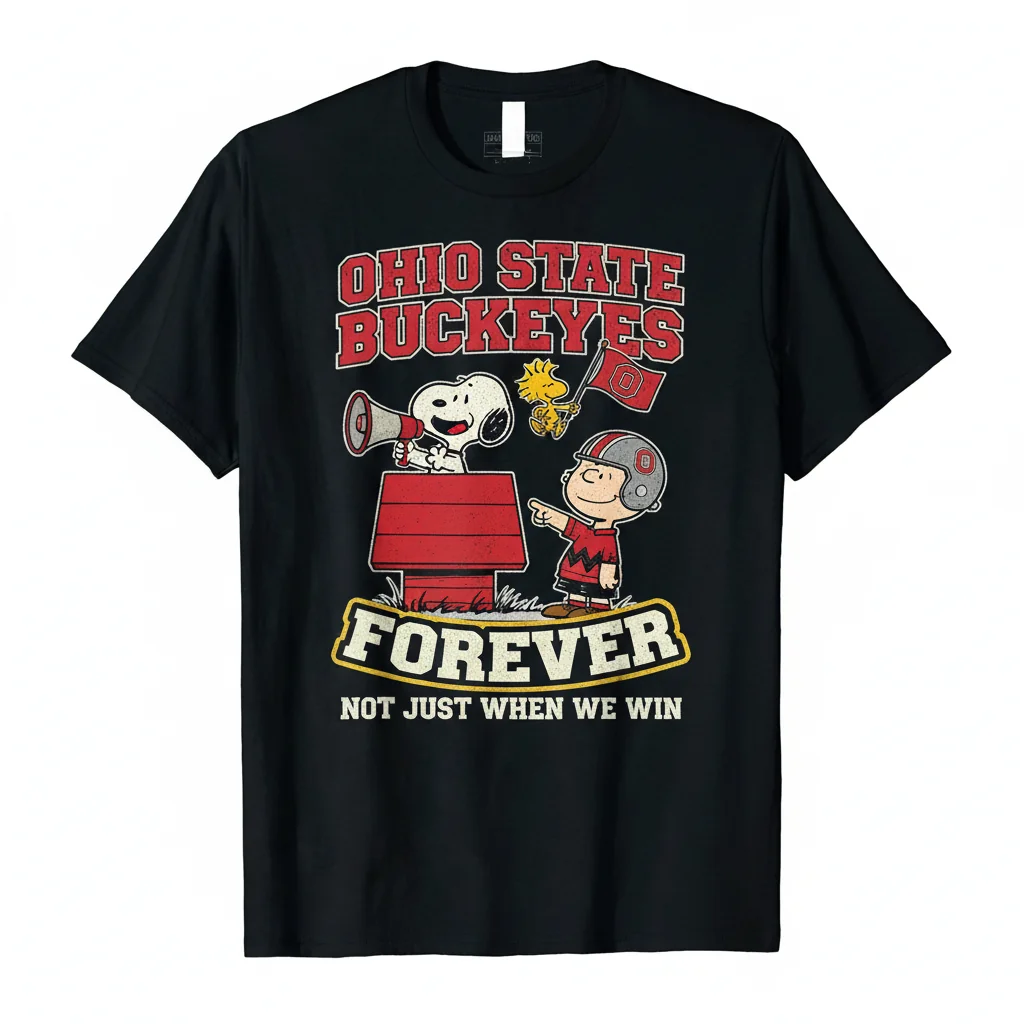 Peanuts Ohio State Buckeyes Forever Fan T-Shirt