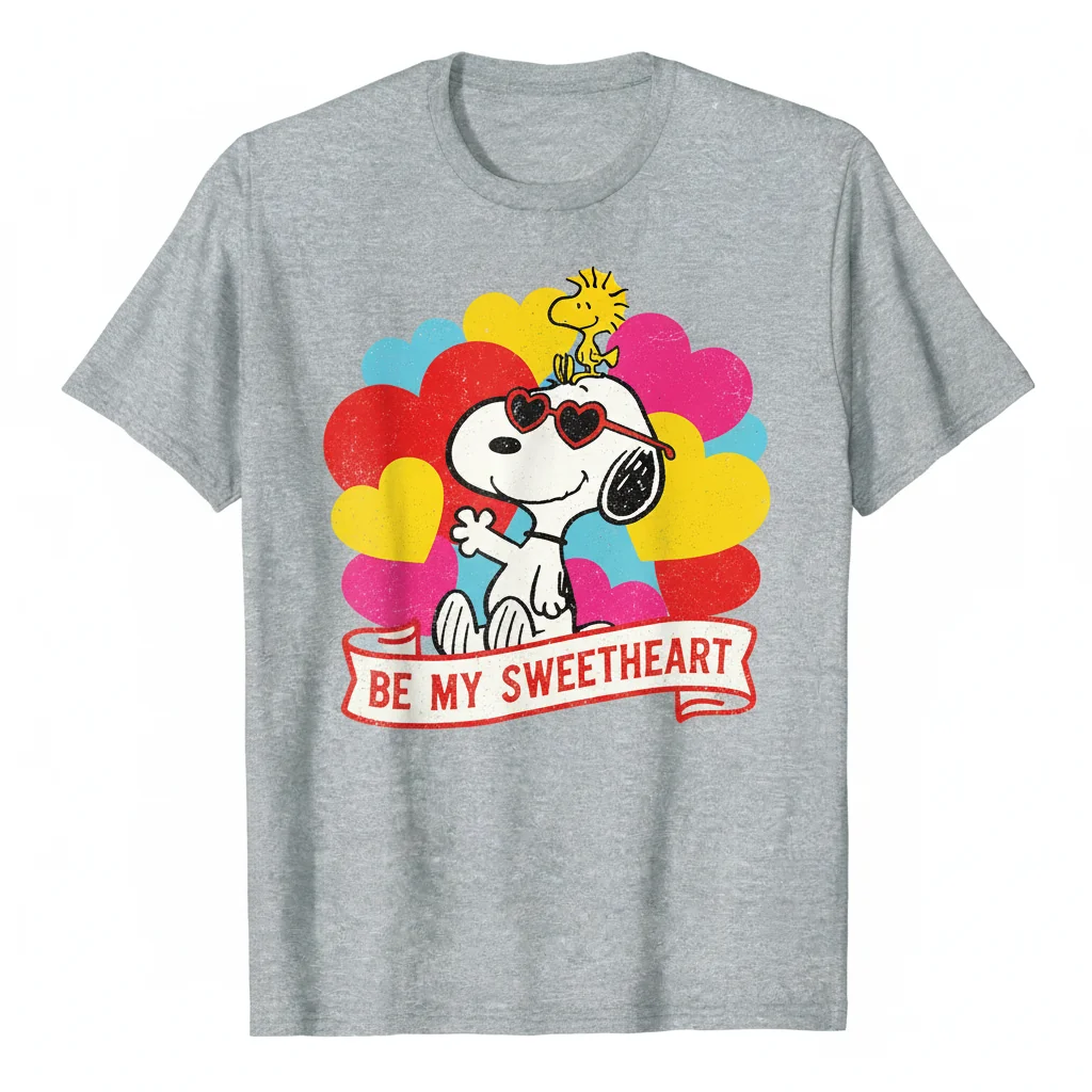 Snoopy & Woodstock Hearts Tee: Valentine Edition
