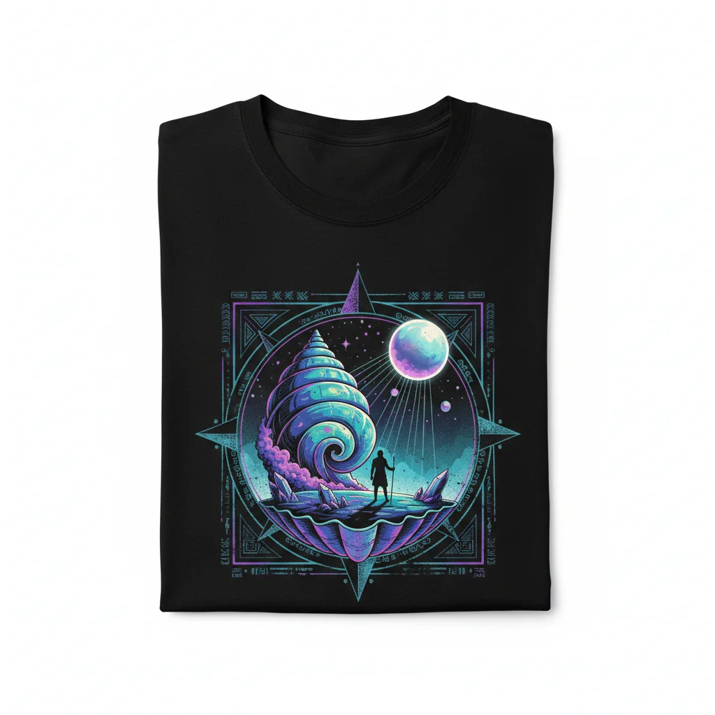 Pearlescent Wanderer T-Shirt | Dreamy Graphic Tee for Creatives