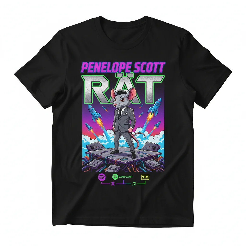 Penelope Scott Rat Fanart T-Shirt - Elon Musk Parody Indie Music Tee